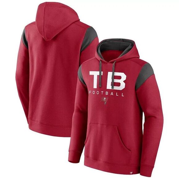 Men's Fanatics Branded Red Tampa Bay Buccaneers Call The Shot Pullover Hoodie L - Picture 1 of 5